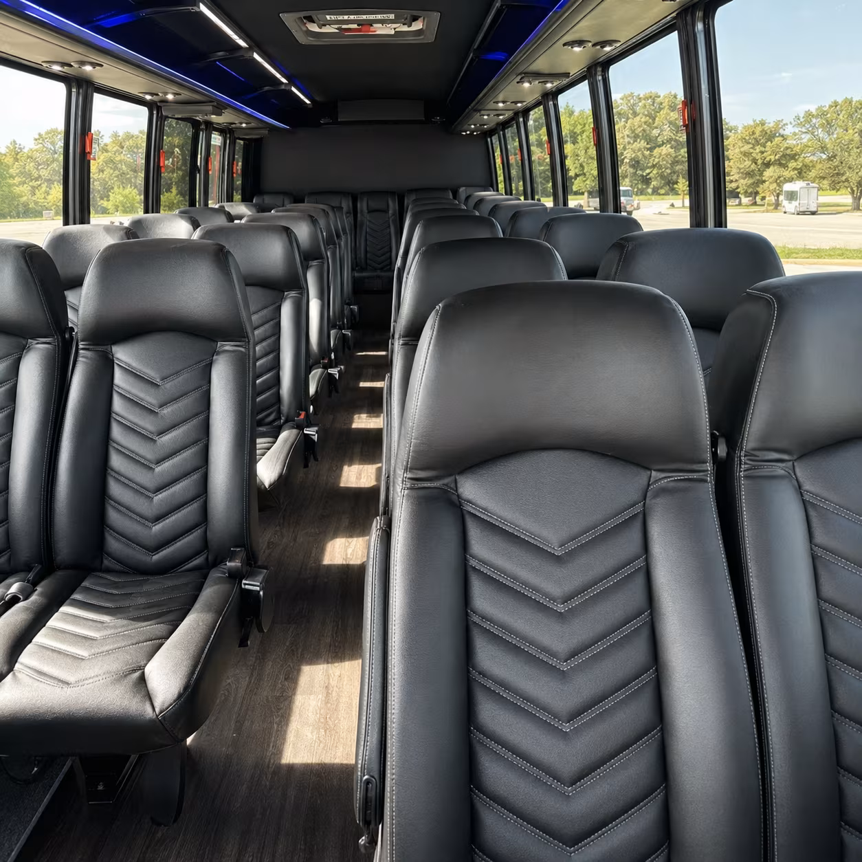 layton 25 passenger minibus interior