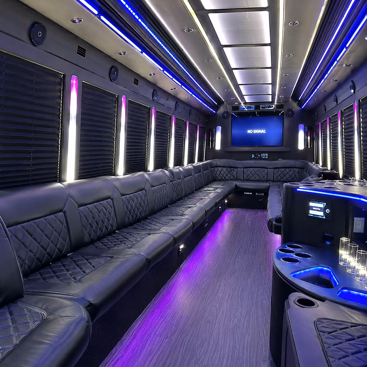 layton 30 passenger party bus inside