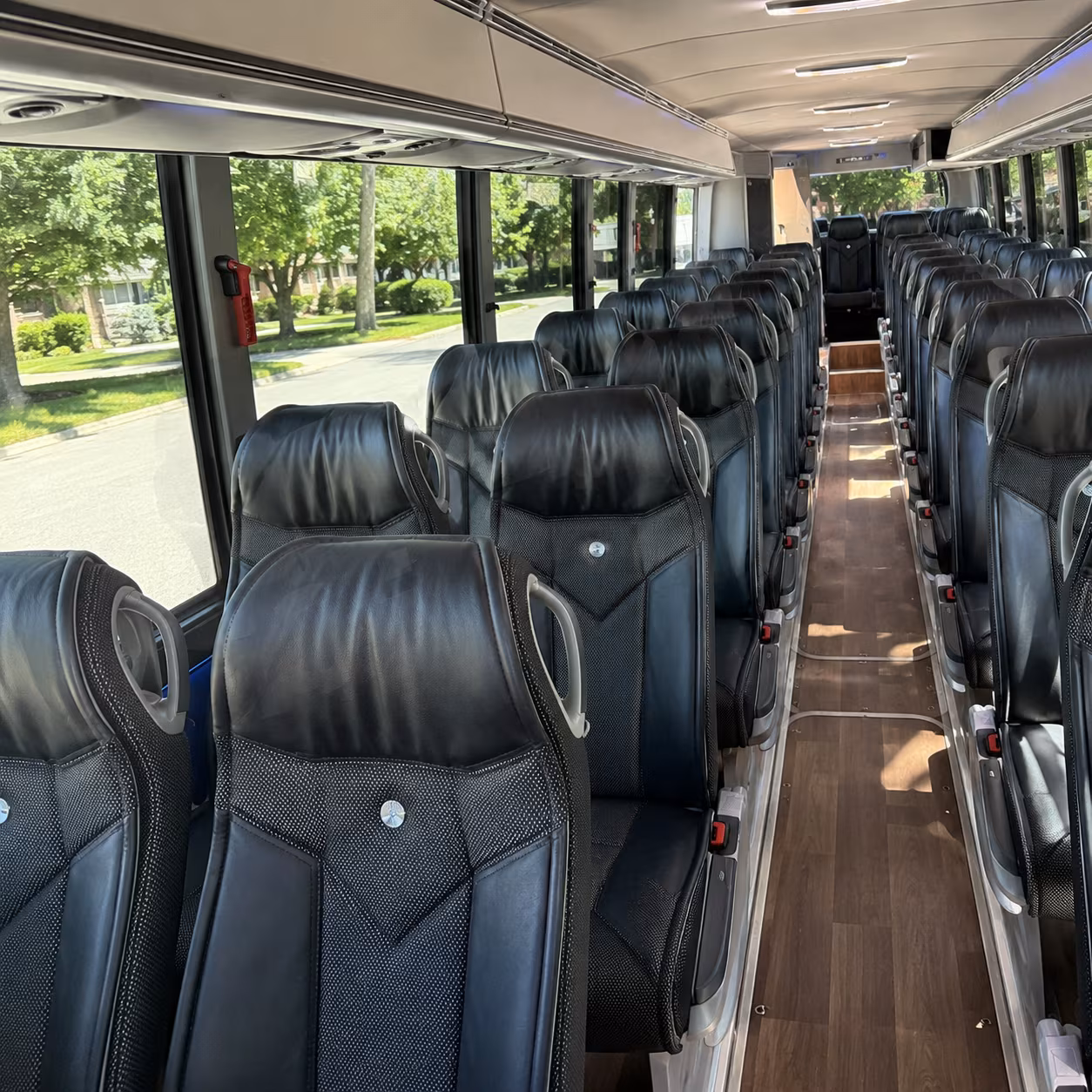 layton 40 passenger charter bus inside