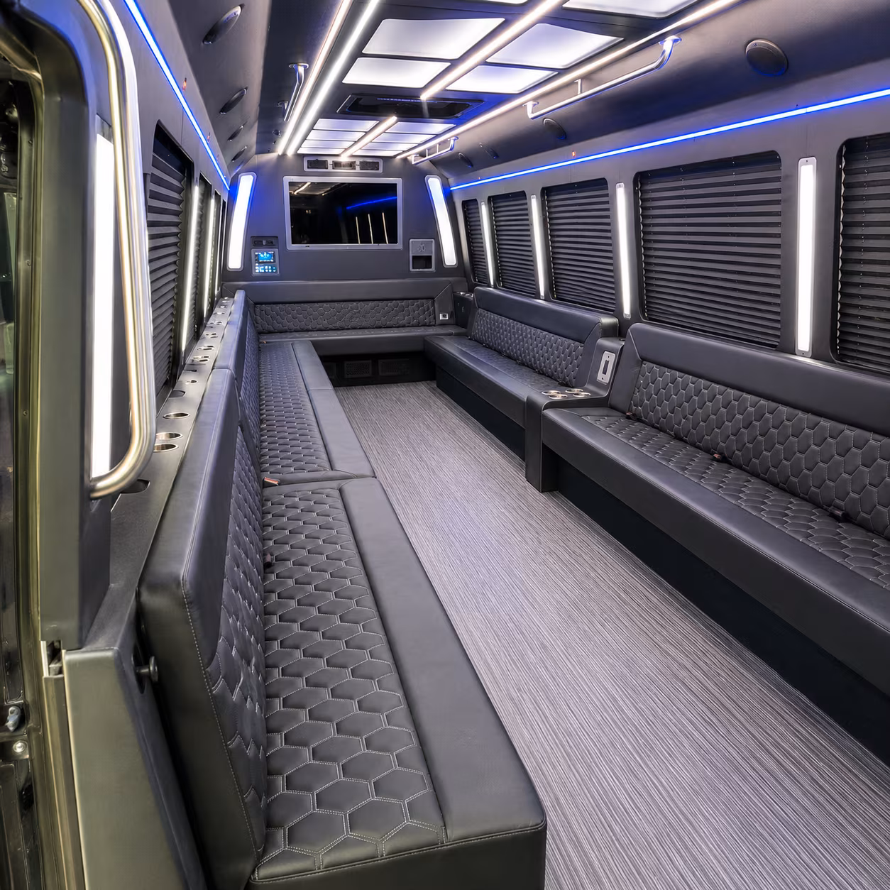 layton 40 passenger party bus interior