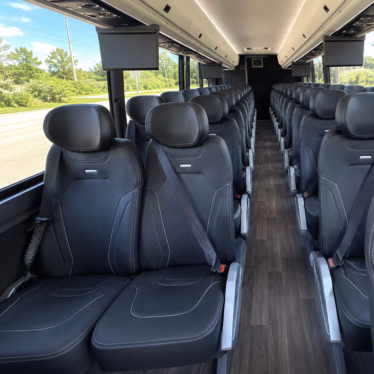 layton 47 passenger charter bus inside