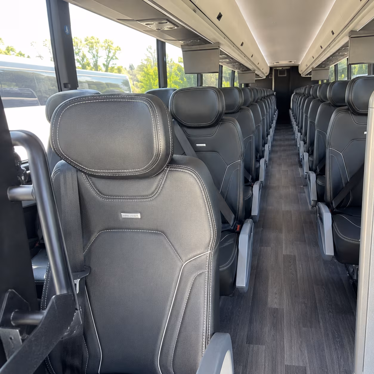 layton 47 passenger charter bus interior