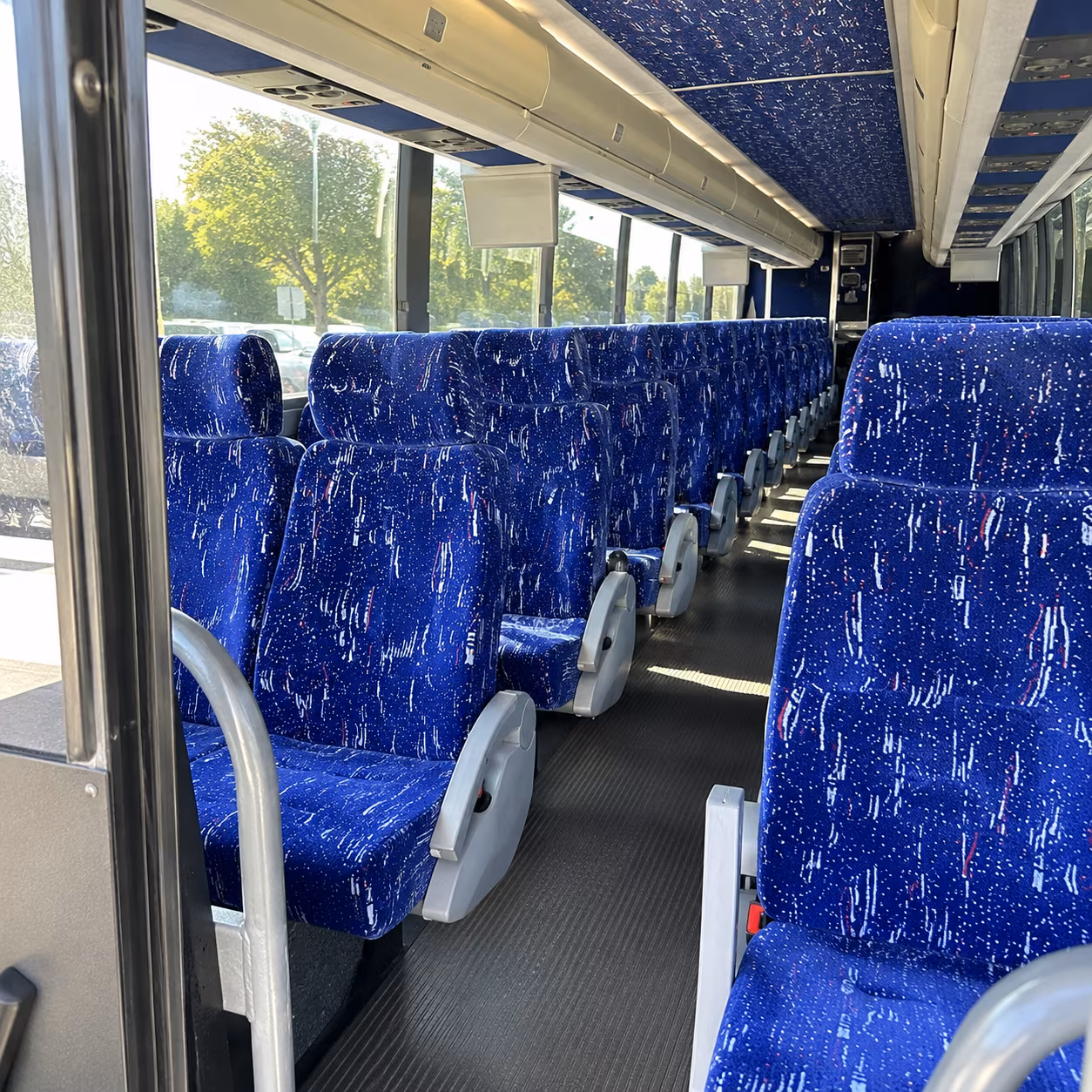 layton 50 passenger charter bus inside