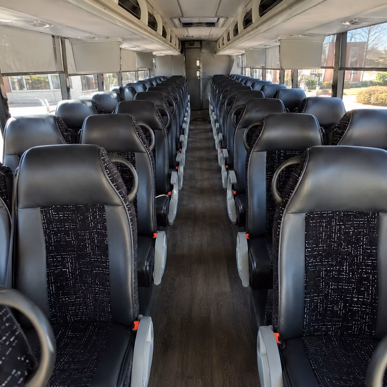 layton 54 passenger charter bus inside