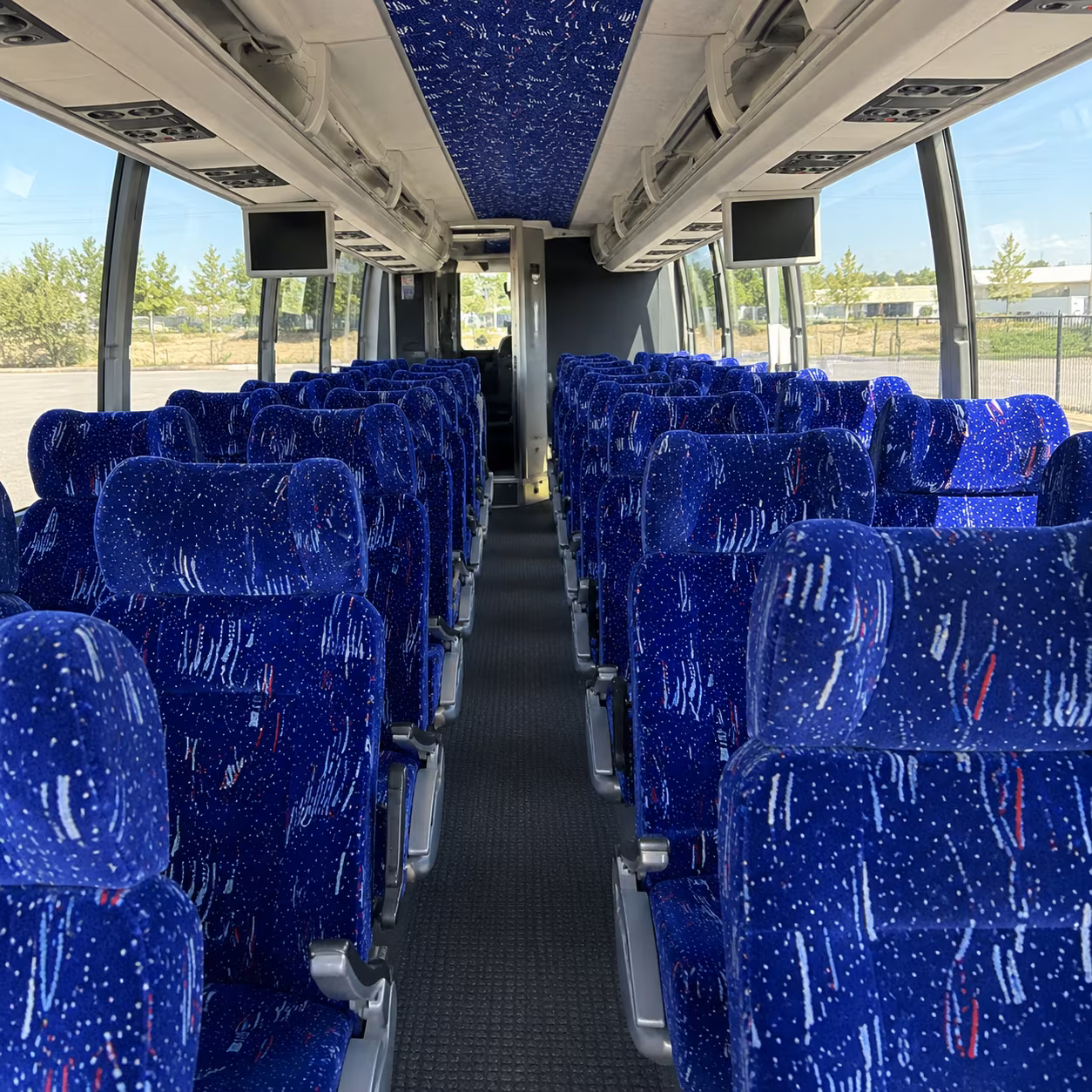 layton 54 passenger charter bus interior
