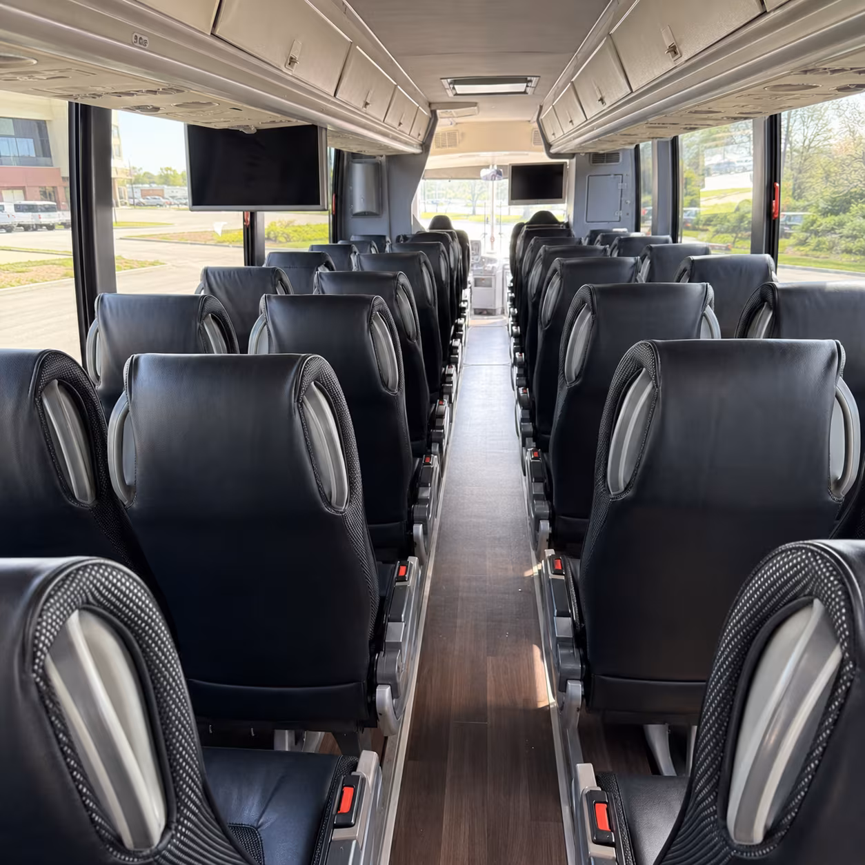 layton 56 passenger charter bus inside